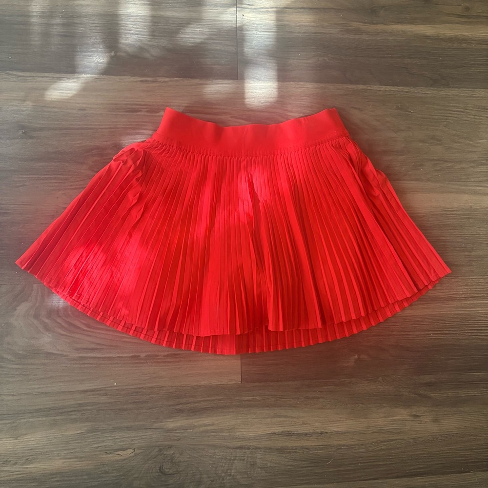 lululemon athletica Red Pleated Skater Skirt